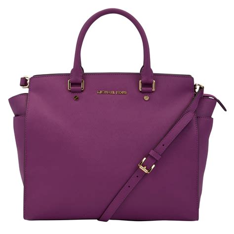 michael kors dark purple purse|Michael Kors purple tote bag.